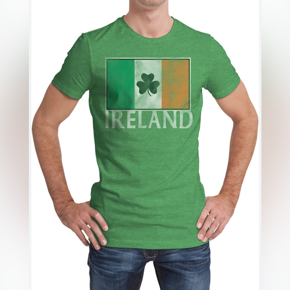 ❤️ $10 Flash Sale St. Patricks Day Ireland Flag Shamrock Green T-Shirt